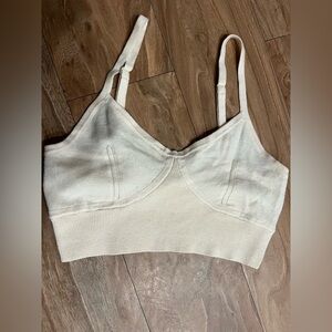 a new day Cream Seamless Ribbed Bralette Tank